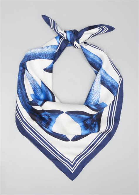 Burberry Mermaid Tails Silk Scarf 